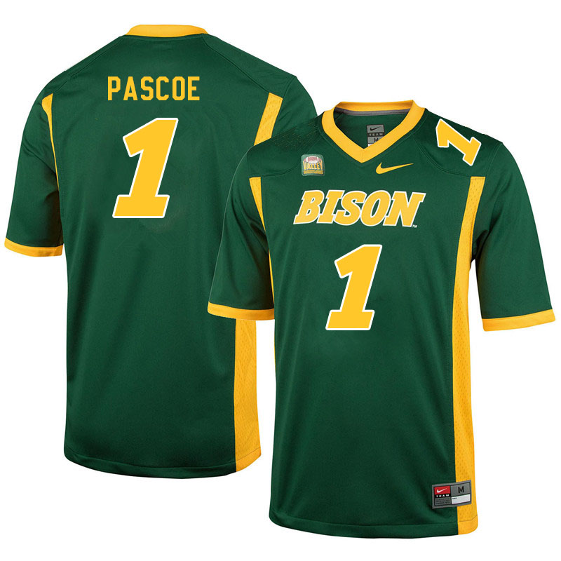 Men #1 Britton Pascoe North Dakota State Bison College Football Jerseys Sale-Green Men #1 Britton Pascoe North Dakota State Bison College Football Jerseys Sale-Green